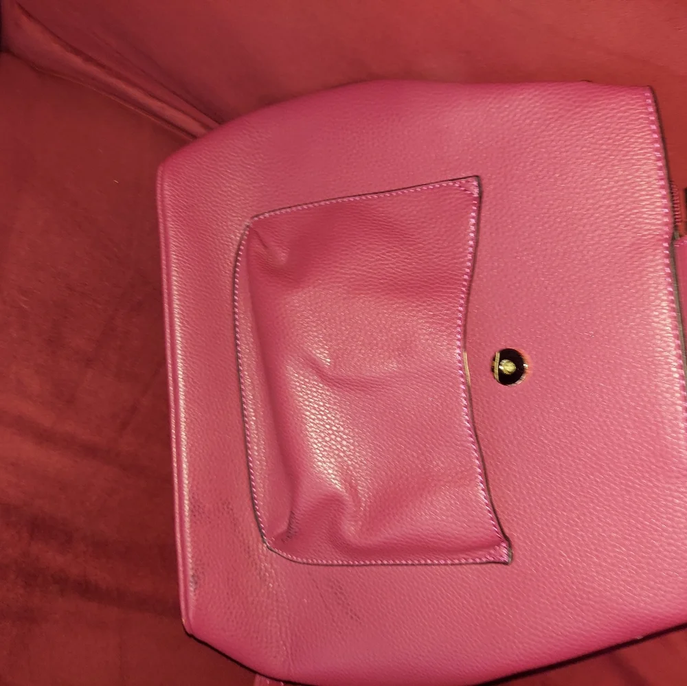 Handbag Backpack NO Brand Name,  Good Used Condition Dark Pinkish Color - Picture 9 of 14